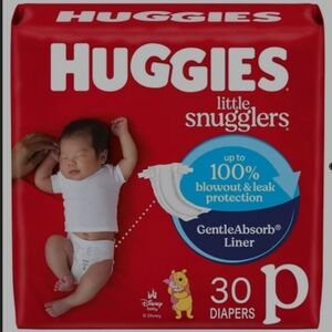 4 PACKS- Huggies Little Snugglers Diapers - Preemie 30 Ct -4 Packs